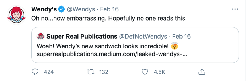 wendys twitter post example