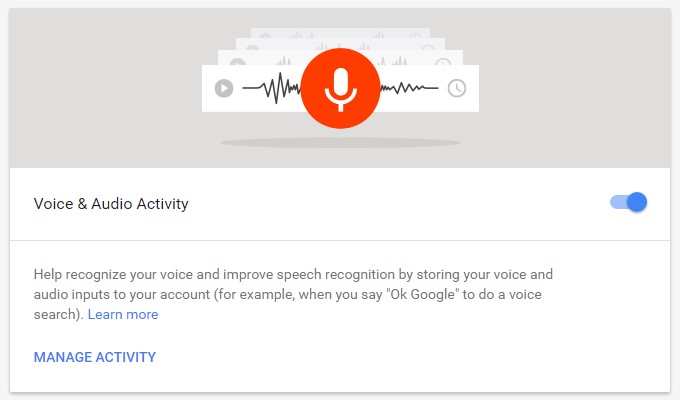 Voice and Audio activity card