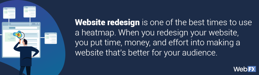 Use a heatmap during a website redesign