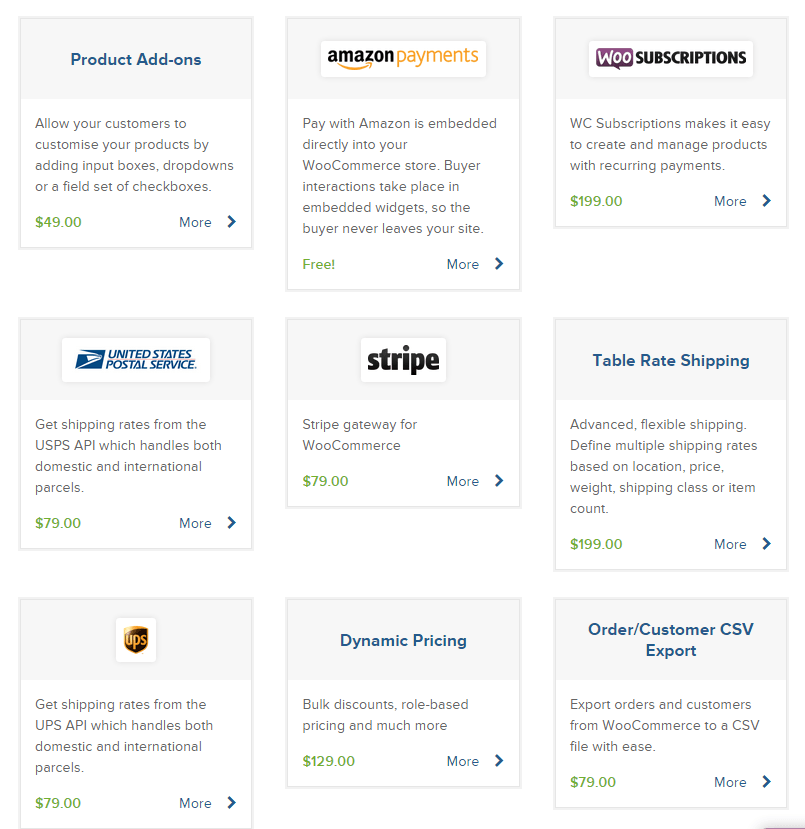 WooCommerce extensions