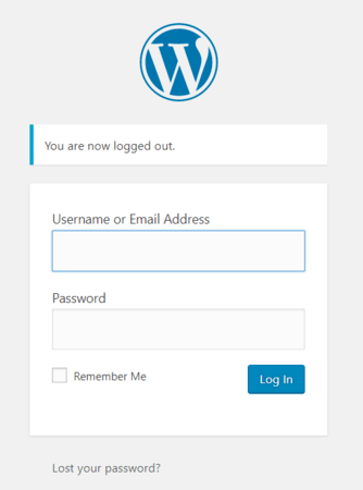 Default login for WordPress security