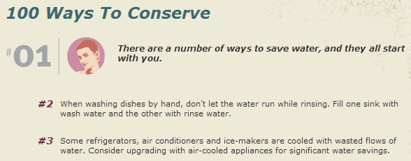 100 Ways to Conserve Water