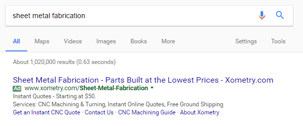 PPC manufacturing google bids