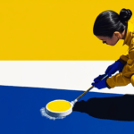 A woman cleaning a carpet