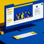 Computer display with website