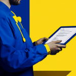 Medical professional using a tablet