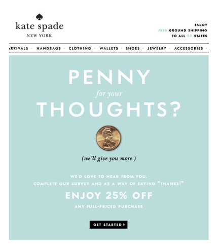 kate spade email marketing