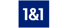 1&1 logo with a blue background and white text.