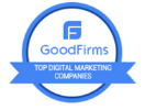 GoodFirms badge indicating 'TOP DIGITAL MARKETING COMPANIES' with the GoodFirms logo at the top.