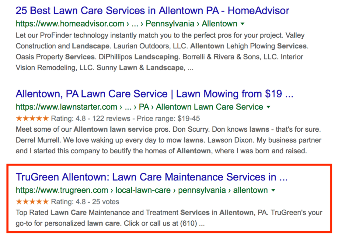 Allentown Landscaping listing 2