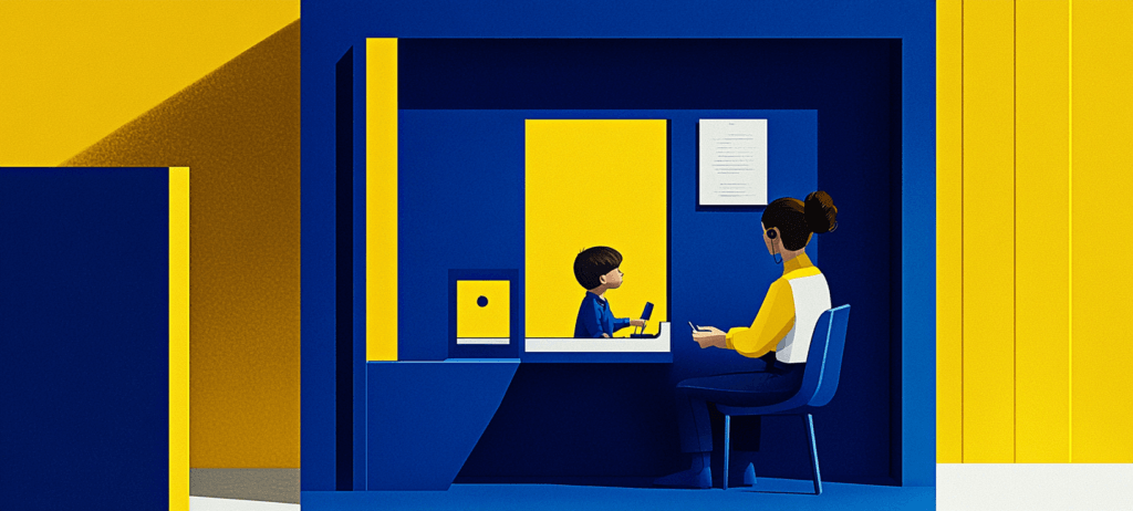 Audiology testing with in a booth