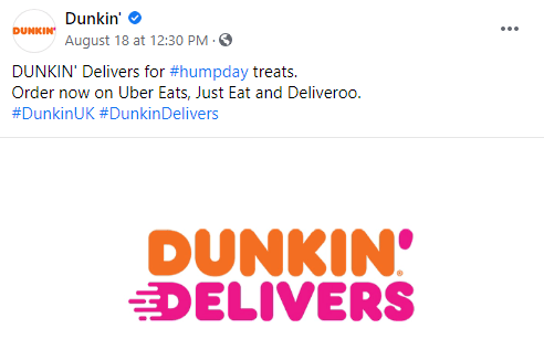 Dunkin delivers lead generation example