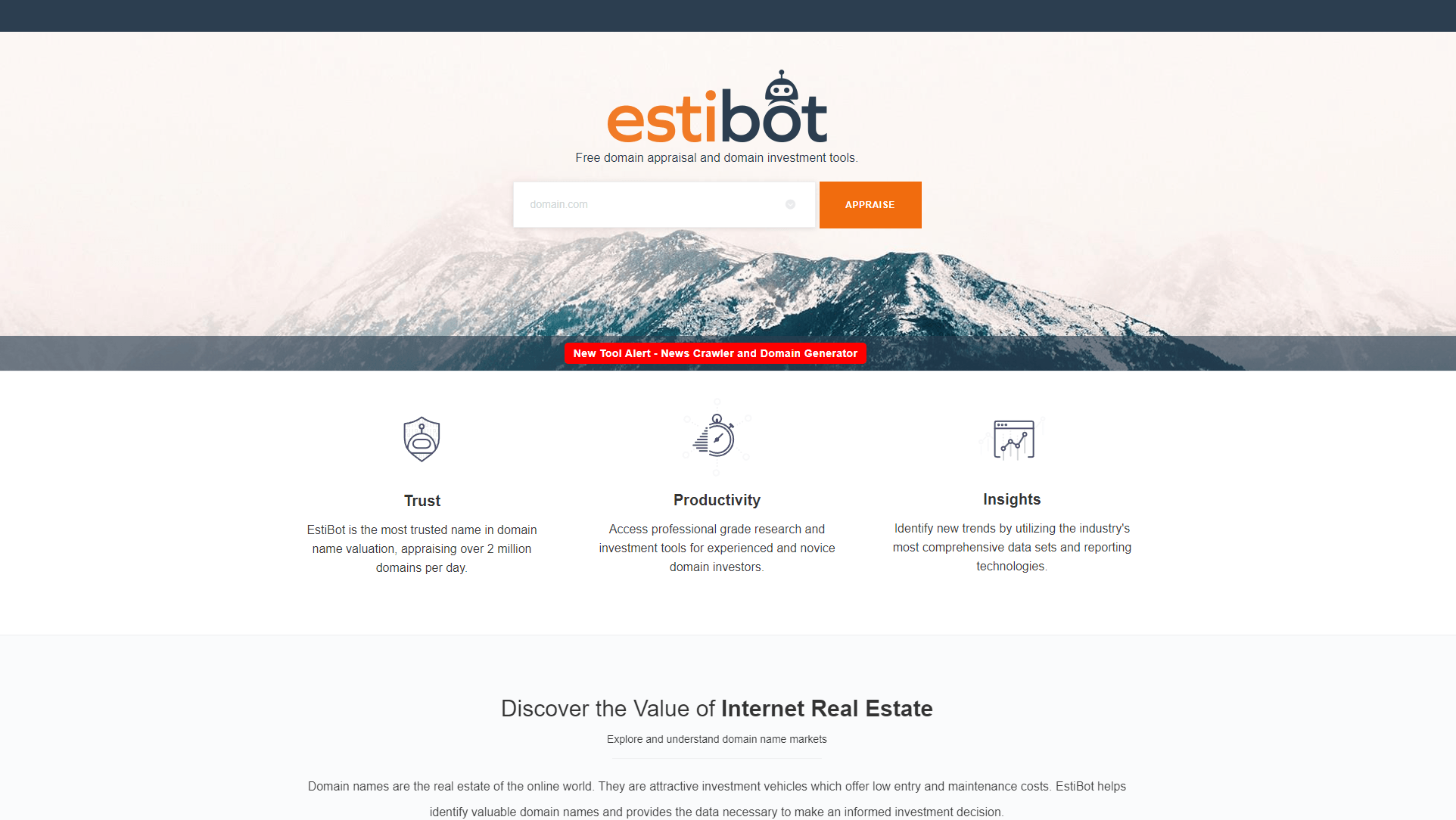 EstiBot website 1