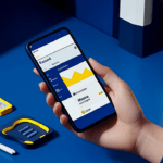 Phone displaying Facebook ads