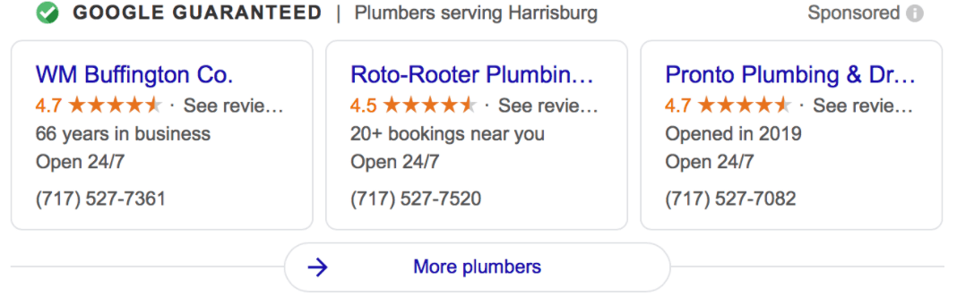 Google Ads for plumbing