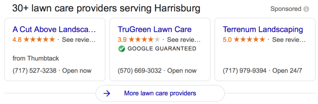 Harrisburg landscaping listing