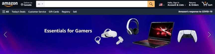 Amazon multivendor ecommerce website example