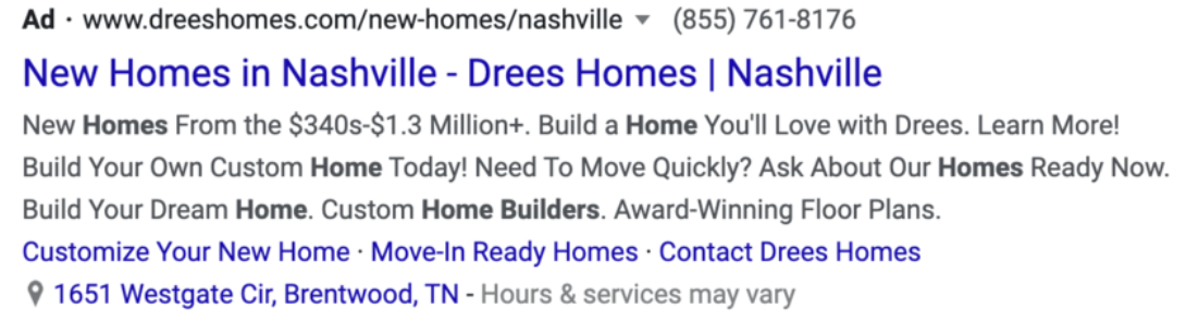 Nashville listings home builders