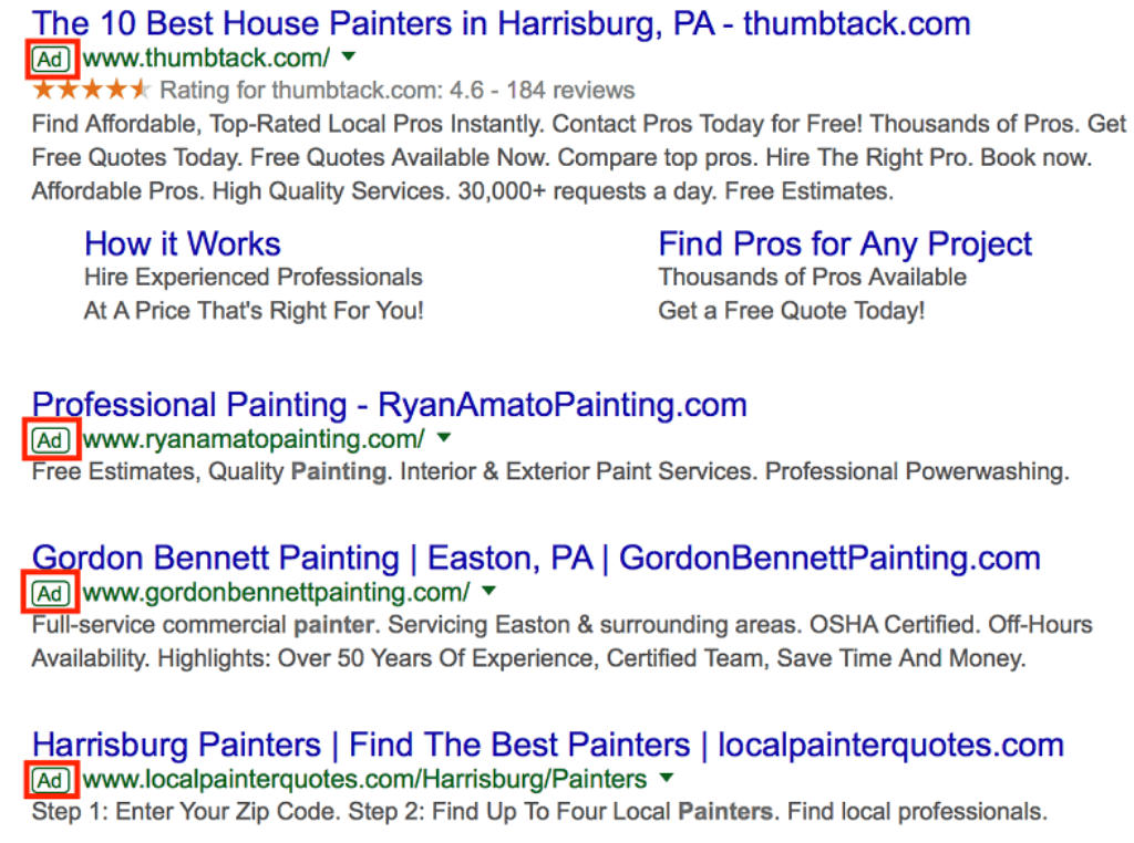 Painters Ads Listings