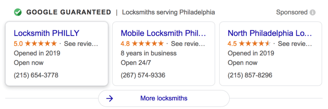 Philly locksmiths Ads