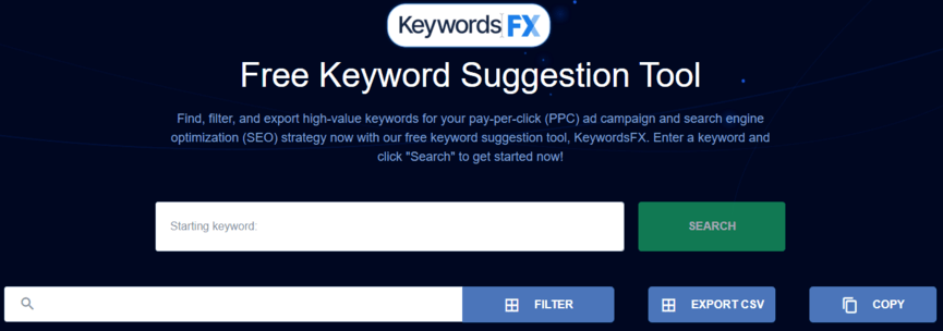 LeywordsFX keyword suggestion tool