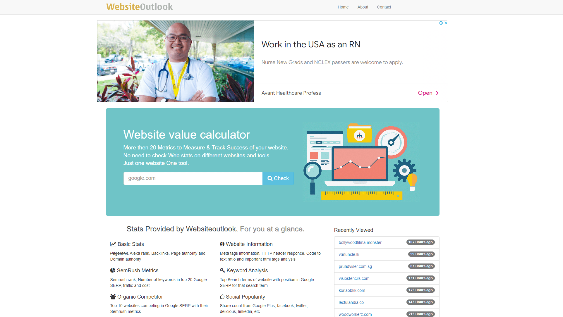WebsiteOutlook website