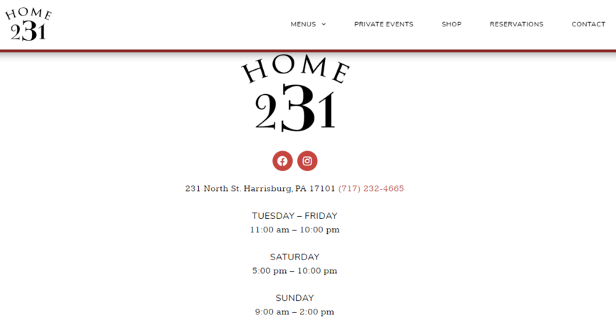 Home 231 optimized website example