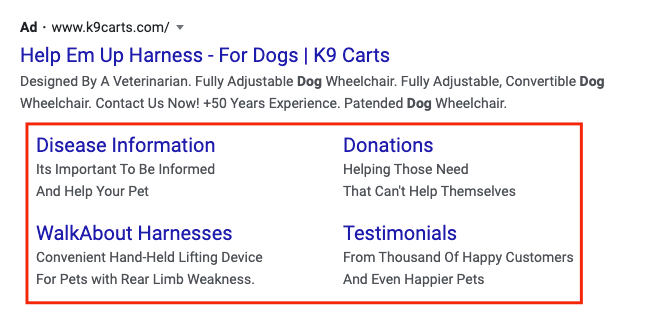 ad extension pet product