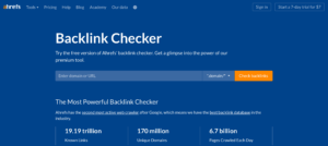 Ahrefs Backlink Checker Tools