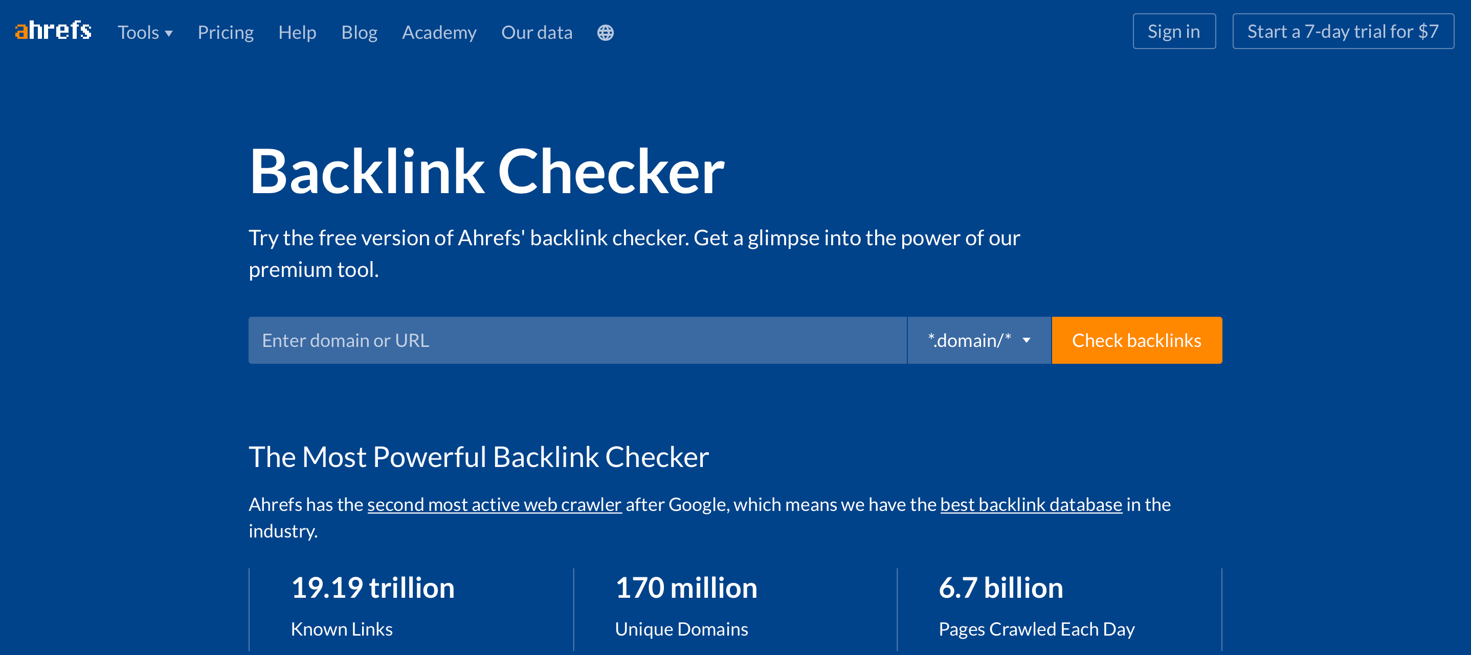 Ahrefs backlink checker tools