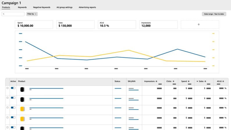 amazon campaign report