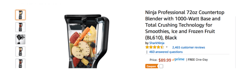 amazon product listing blender