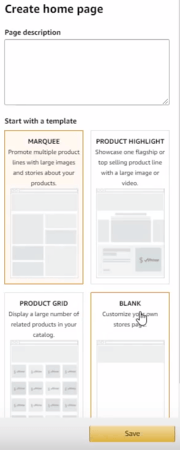 amazon storefront templates