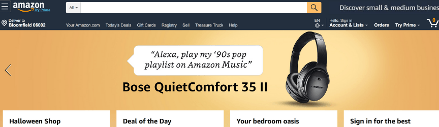 amazon website homepage