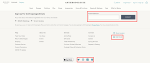 Multi channel marketing example - anthropologie