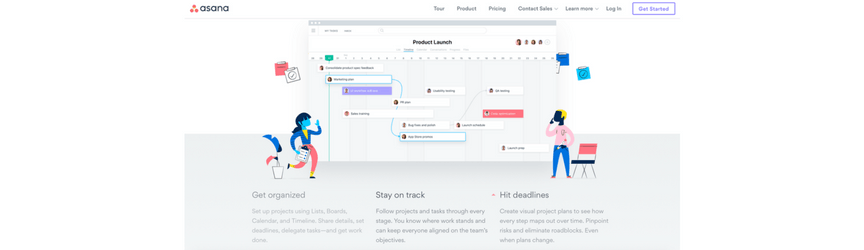 Asana project management software website screenshot