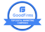 Logo of GoodFirms with a blue ribbon that reads 'Top Digital Marketing Companies'.