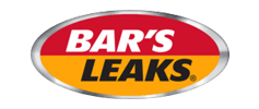 Logo of Bar's Leaks featuring an oval shape with a red border, white background, and the brand name in red and yellow lettering.