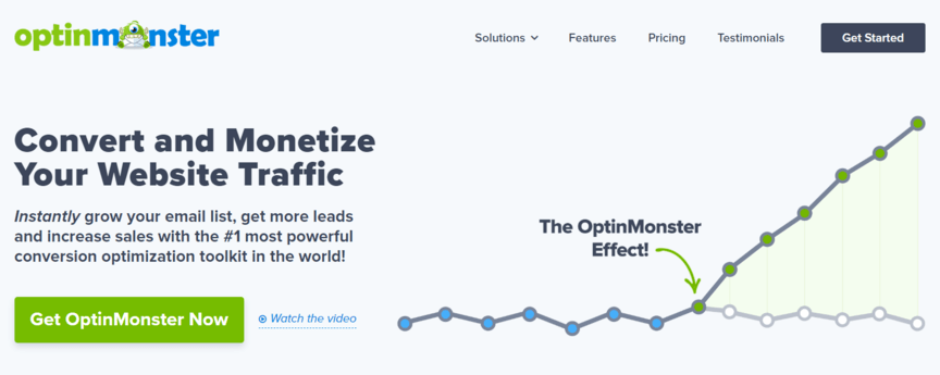 Example of best lead generation website, OptinMonster