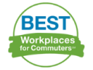 Logo of 'BEST Workplaces for Commuters' featuring a green and blue circular emblem with the word 'BEST' at the top and 'Workplaces for Commuters' at the bottom.