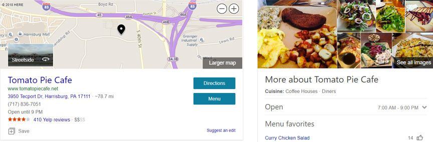 Bing local example