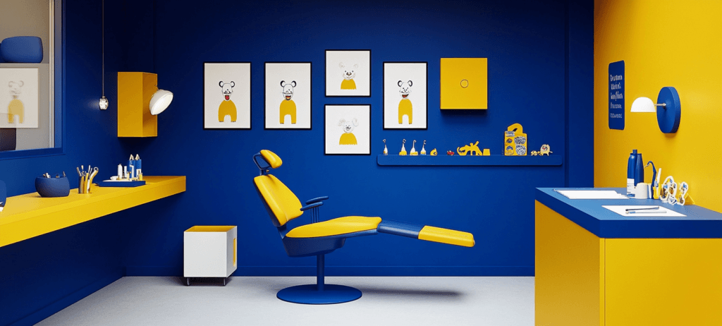 Blue and Yellow Dental Office