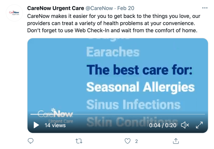 care now twitter video