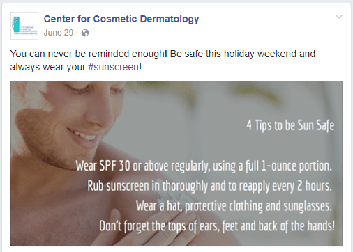 center for cosmetic dermatology screenshot