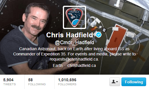 chris hadfield twitter