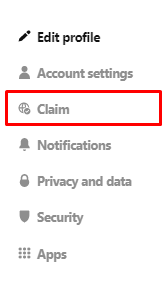 claim website pinterest