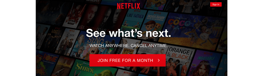 Netflix CTA Example