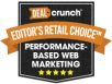 Editor's Retail Choice badge from DEAL crunch with text 'Performance-Based Web Marketing'.