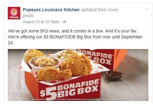 popeyes deal 