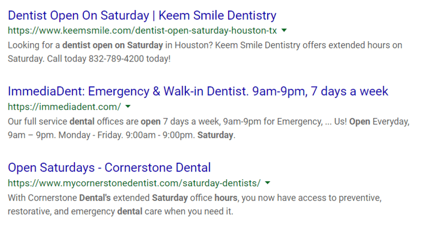 dental lead generation seo example